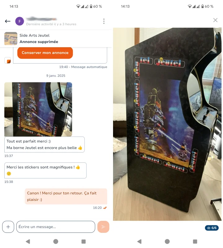 Retours client Borne Jeutel